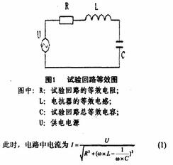 串聯諧振試驗的回路等效圖